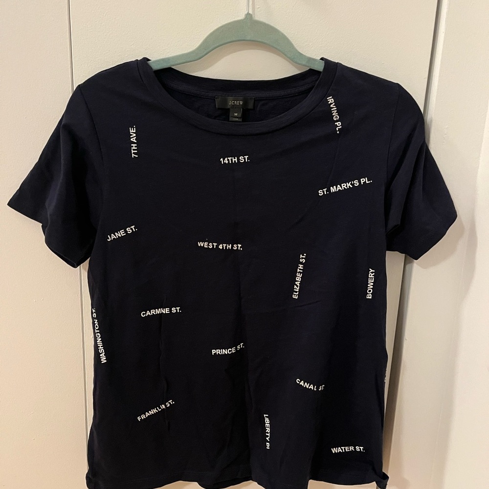 J. Crew Dark Blue NYC Graphic Tee